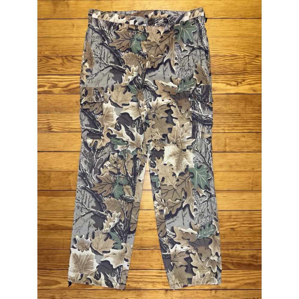 Woolrich Mens Advantage‎ Camo Hunting Cargo Pants Silent Suede Velour Large